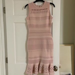 Pink mermaid knit dress